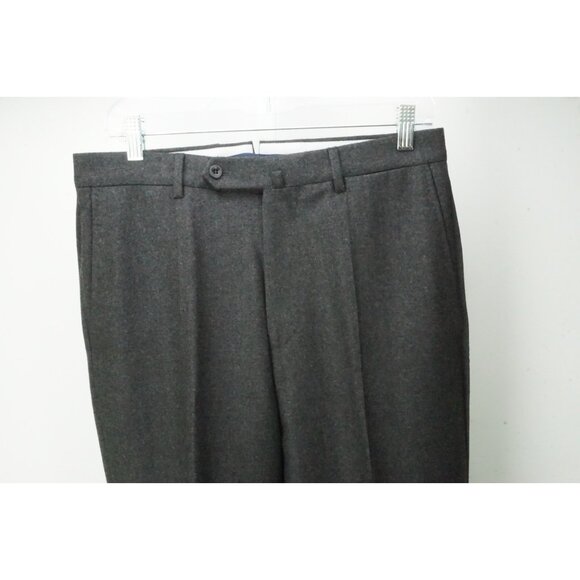 Incotex Gray S100s High Comfort Flannel Wool Dress Pants Trousers 46 EU NEW